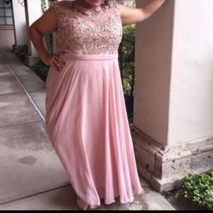 Blush Pink Formal Long Dress